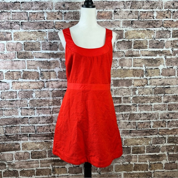 Maeve by Anthropologie Red Textured Sleeveless Dress Women’s 16 NWT - Picture 1 of 16